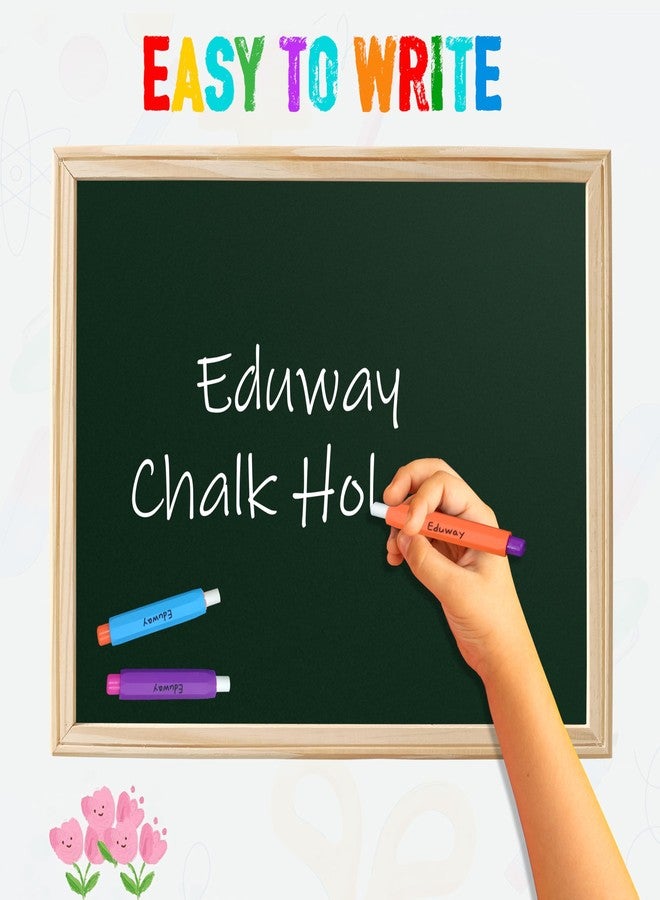 إدواي حامل طباشير متعدد الألوان من إيدوواي (عبوة من 4 قطع) للسبورة السوداء/السبورة الطباشيرية | مثالي للأطفال والمعلمين | حامل طباشير غير سام وزيتي | قلم حامل طباشير خالٍ من الغبار للمدرسة والفصل الدراسي | (ألوان متنوعة) - Image 5